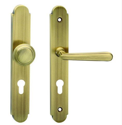 Kování ochranné ALT-WIEN klika/knoflík 90 mm vložka PRAVOLEVÝ bronz česaný OFS - Kliky, okenní a dveřní kování, panty Kování dveřní Kování dveřní bezpečnostní